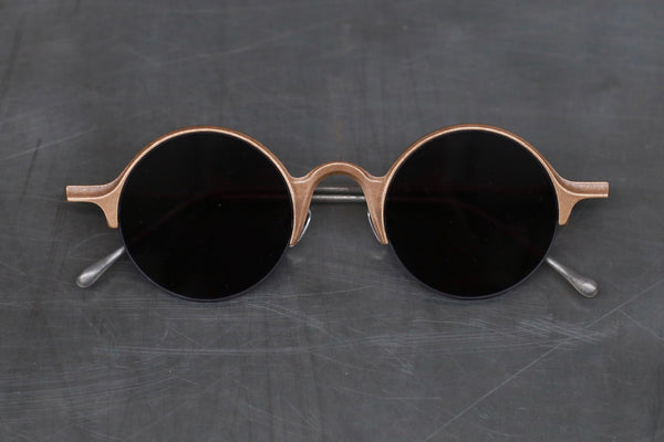 Rigards RG1093TI series titanium alloy sunglasses titanium alloy frame salmon fillet Rigards copper titanium handmade round frame glasses RG0131CU series red/dark gray lenses